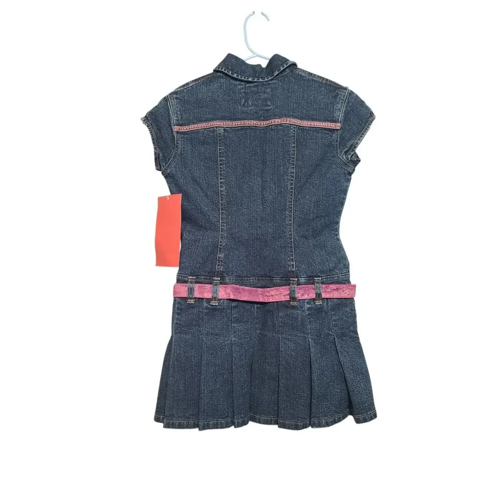 Vintage Limited Too Girls 11 12 Denim Dress Built In Shorts 2005 Sample